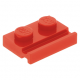 LEGO lapos elem 1x2 egyik oldala mentén ajtósínnel, piros (32028)